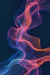 Obraz premium he abstract wave is made in a frame style in a bright gradient color. 