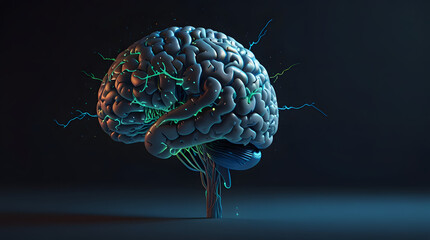 Futuristic AI Brain: Advanced Technology and Neural Network