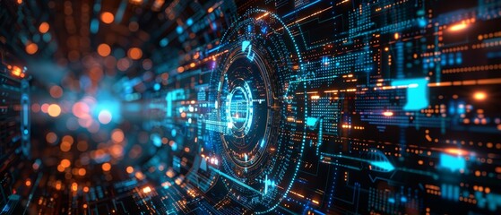 Modern Technology Concept: Technology background, graphical user interface