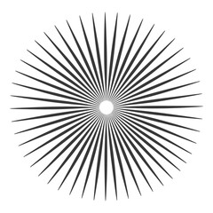 Obraz premium silhouette vintage sunburst black color only