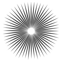 Obraz premium silhouette vintage sunburst black color only