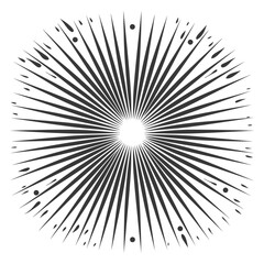 Obraz premium silhouette vintage sunburst black color only