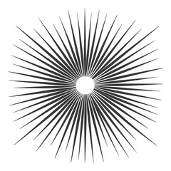 Obraz premium silhouette vintage sunburst black color only