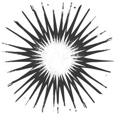 Obraz premium silhouette vintage sunburst black color only