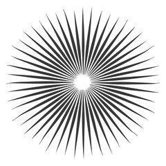 silhouette vintage sunburst black color only