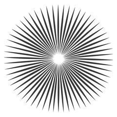 Naklejka premium silhouette vintage sunburst black color only