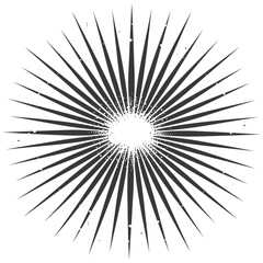 Obraz premium silhouette vintage sunburst black color only