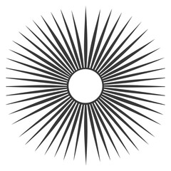 Obraz premium silhouette vintage sunburst black color only