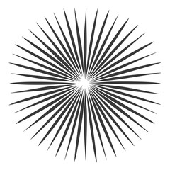 silhouette vintage sunburst black color only