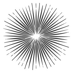 silhouette vintage sunburst black color only