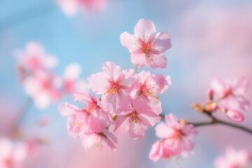 Fototapeta premium Beautiful Pink Cherry Blossoms in Full Bloom