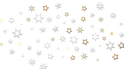 Festive Celestial Cascade: Mesmerizing 3D Illustration of Descending Christmas Stars