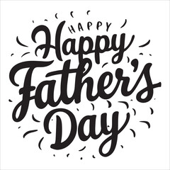 Happy Father's Day typography in vector form