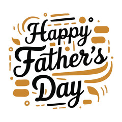 Happy Father's Day typography in vector form