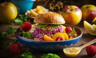 beautiful, photography, realistic, natural light, colorful, food art, object photography, still life food photography, ultra hd, bokeh