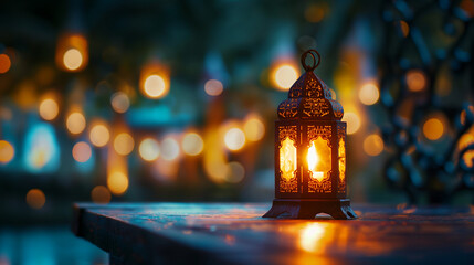 Goat Qurban Eid al adha mubarak festival islamic background, Witness heartfelt Eid celebration moments during Bakra Eid as people participate in age-old traditions, Arabic lantern design