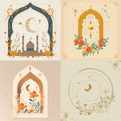 Goat Qurban Eid al adha mubarak festival islamic background, Witness heartfelt Eid celebration moments during Bakra Eid as people participate in age-old traditions, Arabic lantern design