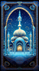 Goat Qurban Eid al adha mubarak festival islamic background, Witness heartfelt Eid celebration moments during Bakra Eid as people participate in age-old traditions, Arabic lantern design