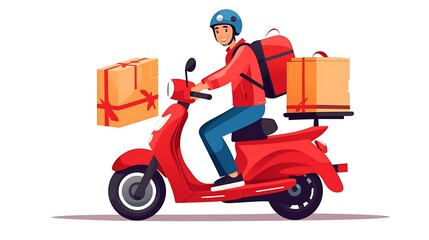 delivery person with a scooter