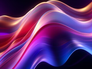 A holographic wave pattern with fluid and dynamic motion, providing a captivating and trendy backdrop for animations
