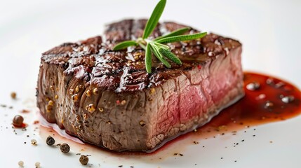 steak medium rare, featuring traditional presentation