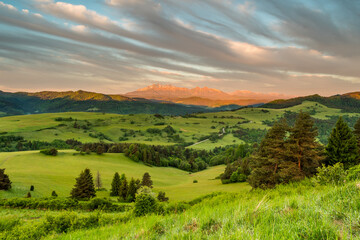 Fototapeta premium view of the Tatra Mountains from the Slovak side