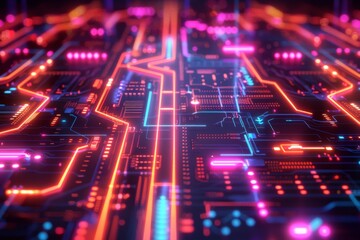 Cyber Security Data Transfer illustration created with Generative AI