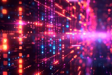 Fototapeta premium Cyber Security Data Transfer illustration created with Generative AI