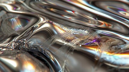 Gentle lavender backdrop displaying a closeup of an abstract, sharpedged geometric shape in rainbow colors, perfect for a surreal and calming design