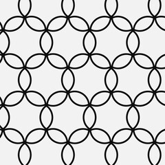 Fototapeta premium black and white seamless abstract pattern with circles for fabric banners home decor surface design packaging vector illustration 