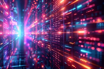 Cyber Security Data Transfer illustration created with Generative AI