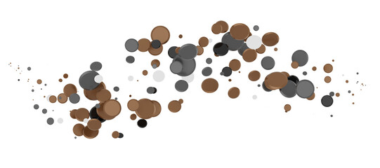 Mesmeric Moments: Mesmeric 3D Illustration Depicting Mesmerizing gold Confetti