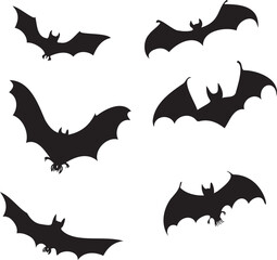 Bats silhouette icons