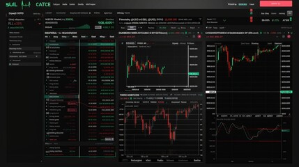 A computer screen displaying several smaller screens with different content and applications open.