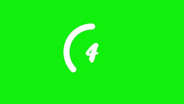Motion graphic of number count with green background. Perfect for clip video elements.