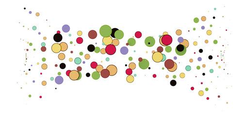 Multicolor confetti abstract background with a lot of falling pieces, isolated on a white background.