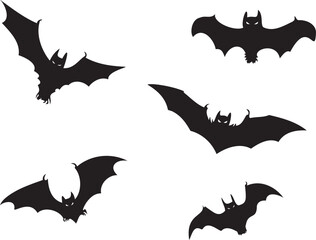 Fototapeta premium Bats silhouette icons