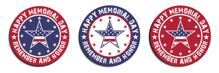 Memorial day, Remember and honor Badge Design.