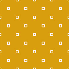 Seamless geometric pattern with light squares on yellow background. Vector print for fabric background, textile