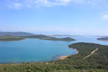 landscape with lake and mountains