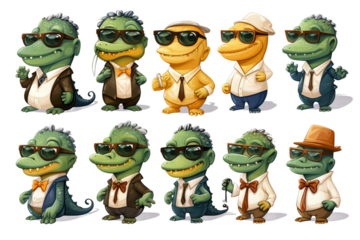 set of cartoon characters