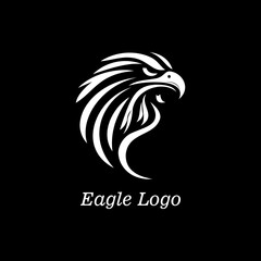 Eagle Head Logo Design with Piercing Eyes