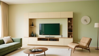 Fototapeta premium modern living room with fireplace