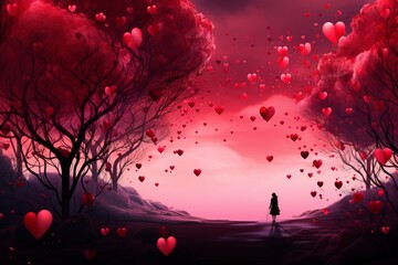 valentine background , generative ai