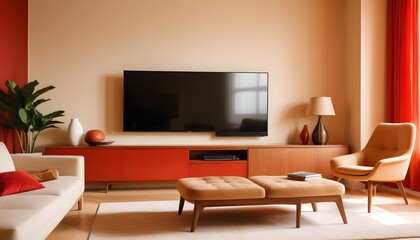 modern living room with fireplace