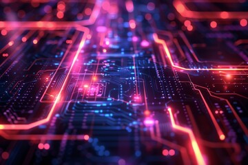 Cyber Security Data Transfer illustration created with Generative AI