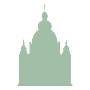 green building silhouette on white background clip art preview