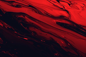 Obraz premium Dynamic red abstract motion with black fluid patterns and textures