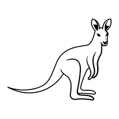 Simple kangaroo icon or vector design