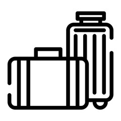 visitor's suitcase cutline icon